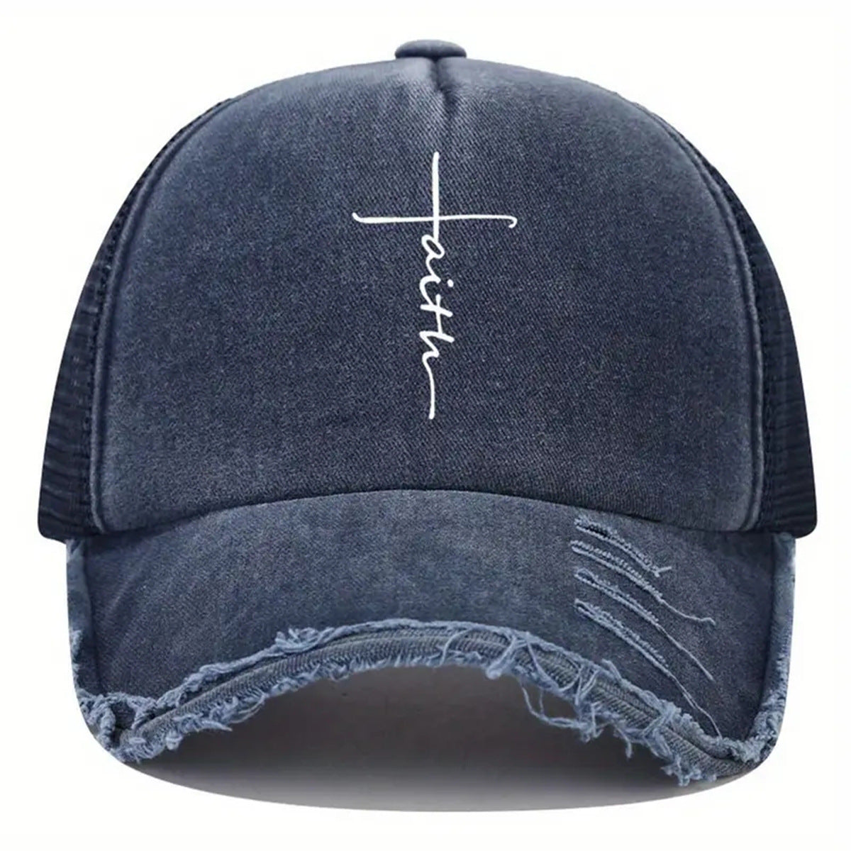 Wholesale Printed Faith Torn Baseball Cap
